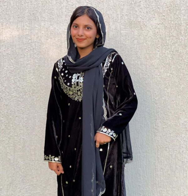 Black Color Sequence Work Palazzo Suit