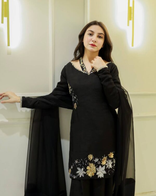 Black Color Embroidery Work Salwar Suit - Image 7