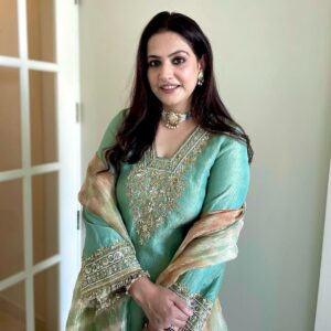 Rama Color Embroidery Work Palazzo Suit