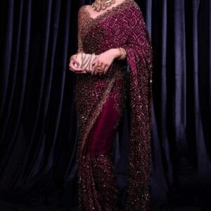 Stunning Heavy Work Kasturi Silk Saree