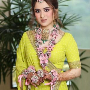 Haldi Wear Yellow Color Flared Lehenga Choli
