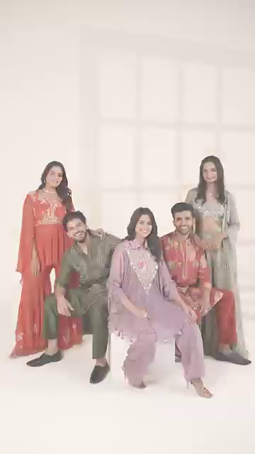 Burnt Orange Cape Style Sharara Set with Embroidery