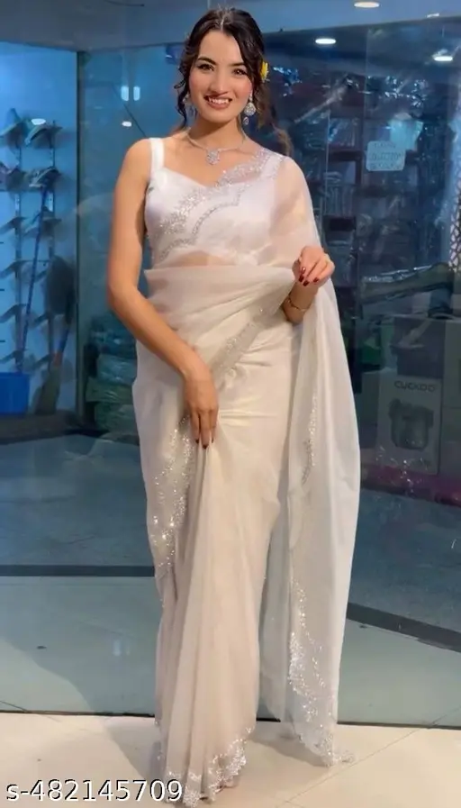 RICH TISSUE TWEEL NET SAREE SPECIAL FOR OCCASION WITH RICH DIAMOND CUT WORK PANEL WORK