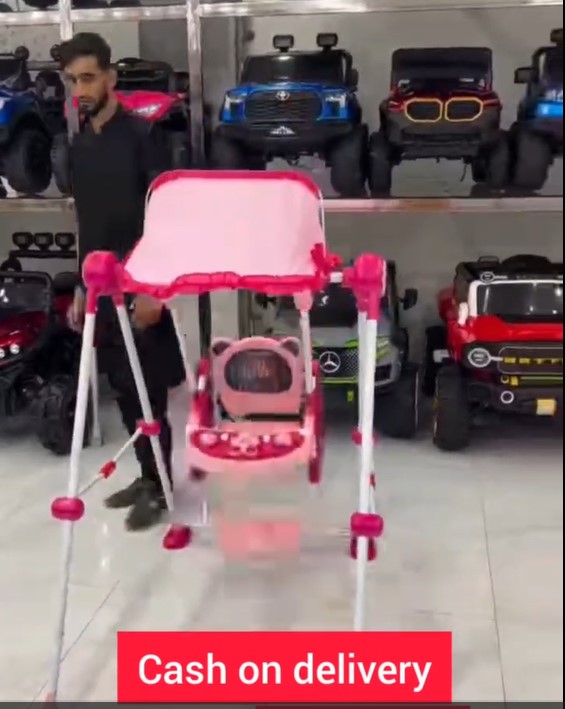 Premium Baby Swing & Walker with Canopy and Musical Toy Panel - Image 2