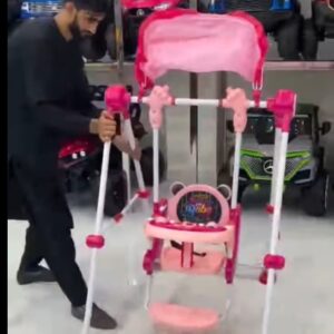 Premium Baby Swing & Walker with Canopy and Musical Toy Panel