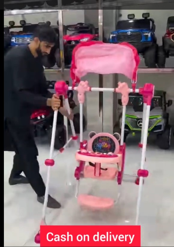 Premium Baby Swing & Walker with Canopy and Musical Toy Panel