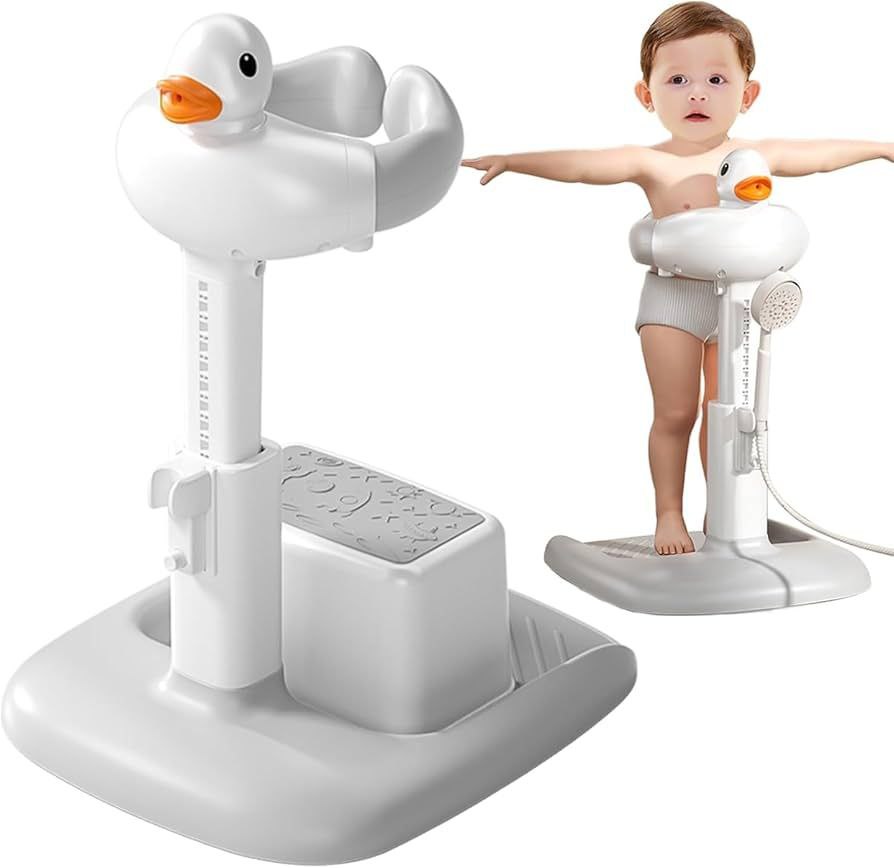 Adjustable Baby Bath & Shower Stand with Support Ring - Image 2