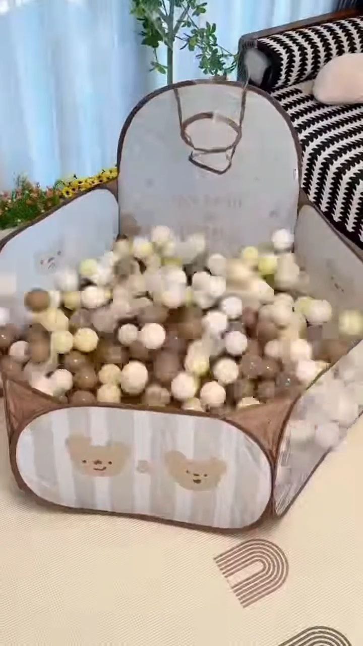 Baby Ball Pit Playpen with Basketball Hoop - Image 2