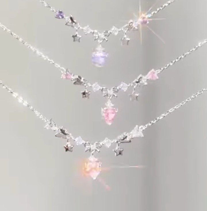 Celestial Crystal Charm Necklace – Star & Drop Pendant Collection