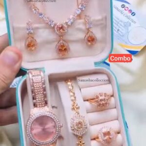 Rose Gold Complete Jewelry & Watch Gift Set