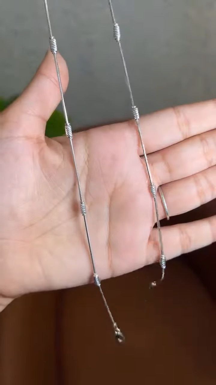 Minimal Silver Anklet with Adjustable Fit - Image 2