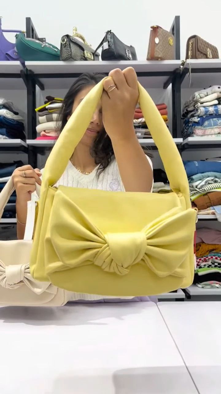 Soft Bow Detail Shoulder Bag - Image 2