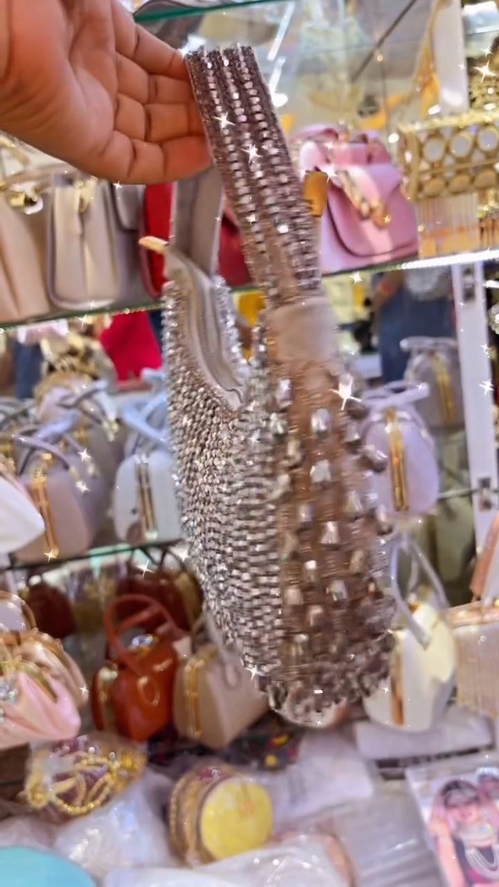 Ivory Beaded Shoulder Bag with Crystal Fringe - Image 5