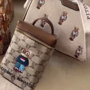 Printed Mini Zip Pouch with Handle – Compact Everyday Organizer