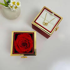 Eternal Rose Jewelry Gift Box with Necklace