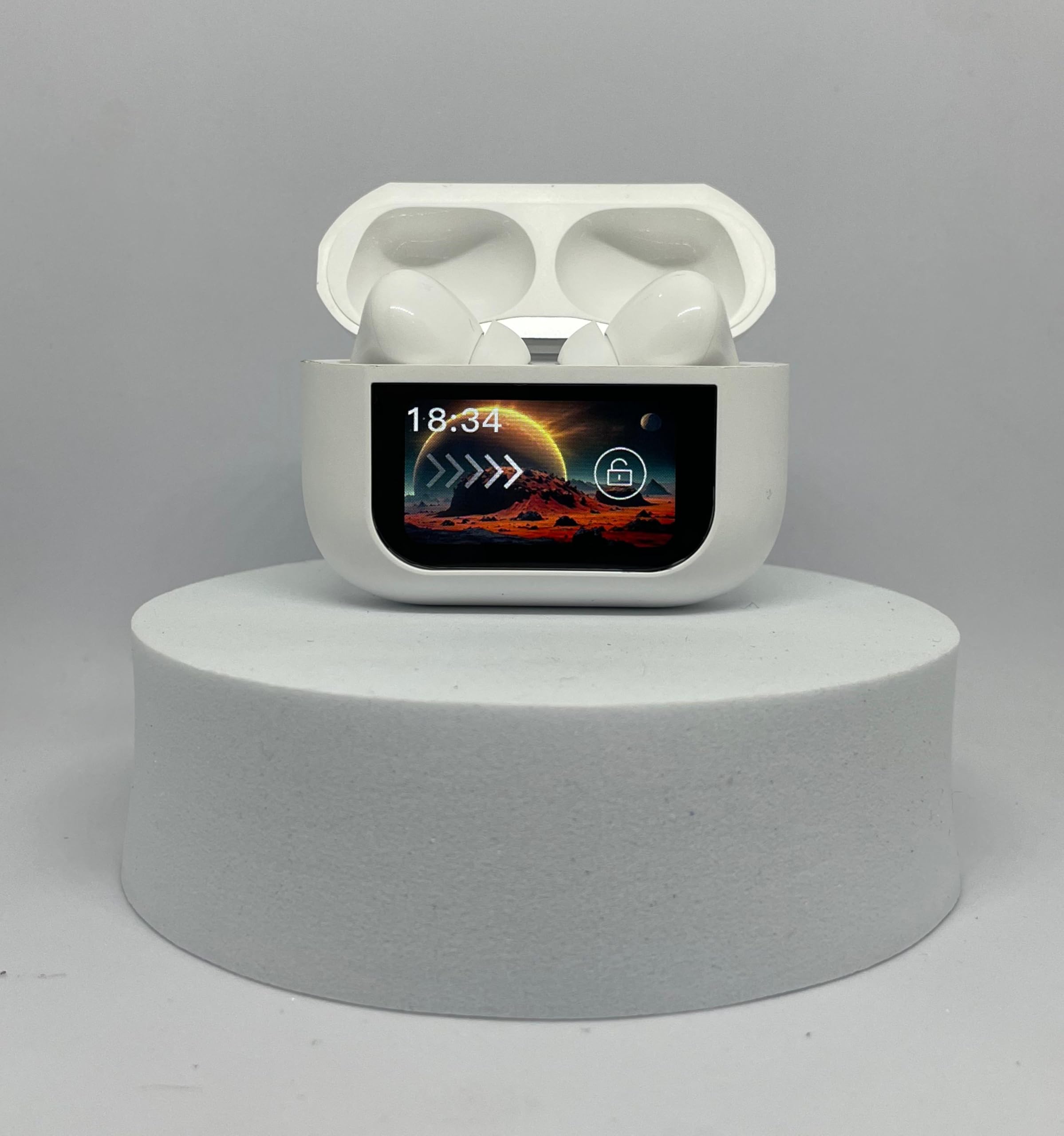 Smart Display Wireless Earbuds with Charging Case - Image 4